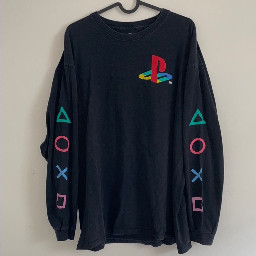 Sony Black and Red Long Sleeve Tee